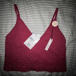 Forever 21 crop glitter top (M/L)